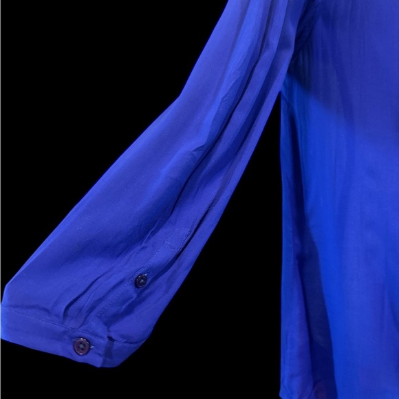 Maeve by Anthropology Elegant Blue Women's Top with Lace Detailing - Picture 6 of 8